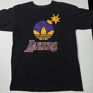 Adidas Shirt Men's Medium Black The Hundreds Los Angeles Lakers Collab Tee